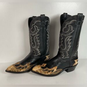 Dan Post for Code West Cowboy Boots | Python Snakeskin Tip | USA Made | 9 Wide